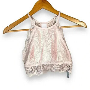 Aerie baby pink lace  bralette S
